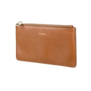 Max Mara Brown Leather Clutch